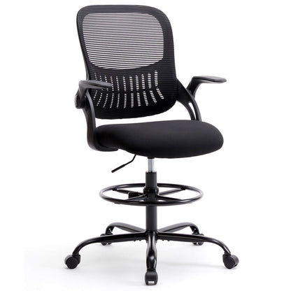 Sweetcrispy Office Chair with Reversible Armrest Lumbar Support