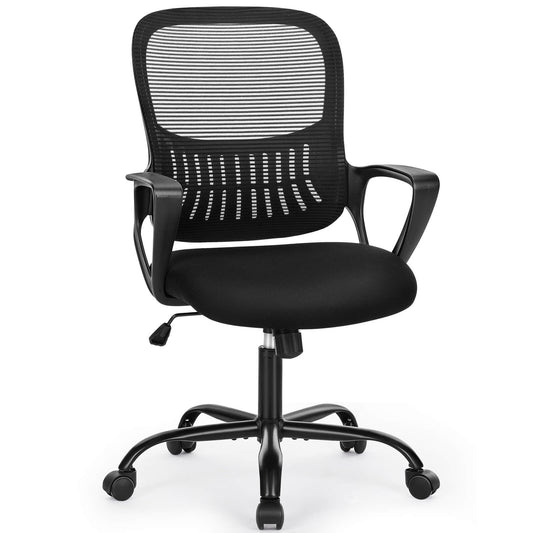 Sweetcrispy Office Chair with Lumbar Support and Armrests