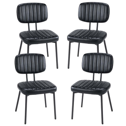 Sweetcrispy Dining Chair 2 Piece Faux Leather Cushion Set for Dining Room