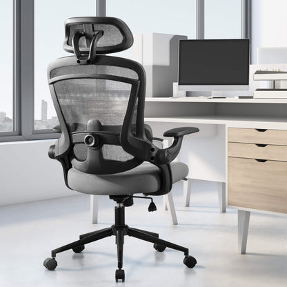 Sweetcrispy Office Chair 120° Tilt with Flip-Up Armrests for Offices