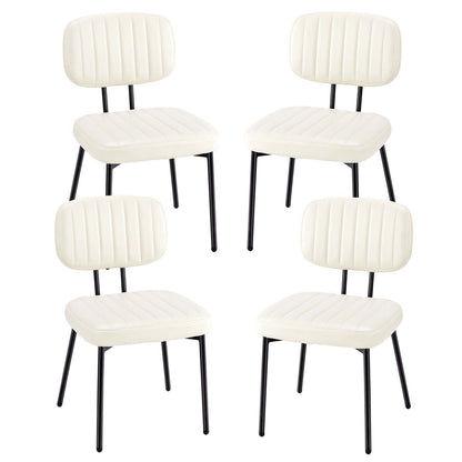 Sweetcrispy Dining Chair 2 Piece Faux Leather Cushion Set for Dining Room