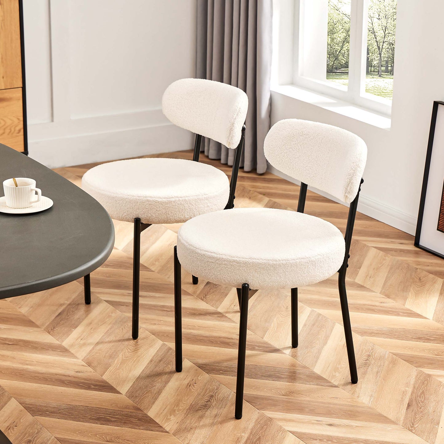 Sweetcrispy Dining Chair Set of 4 Soft Cushions for Dining Room