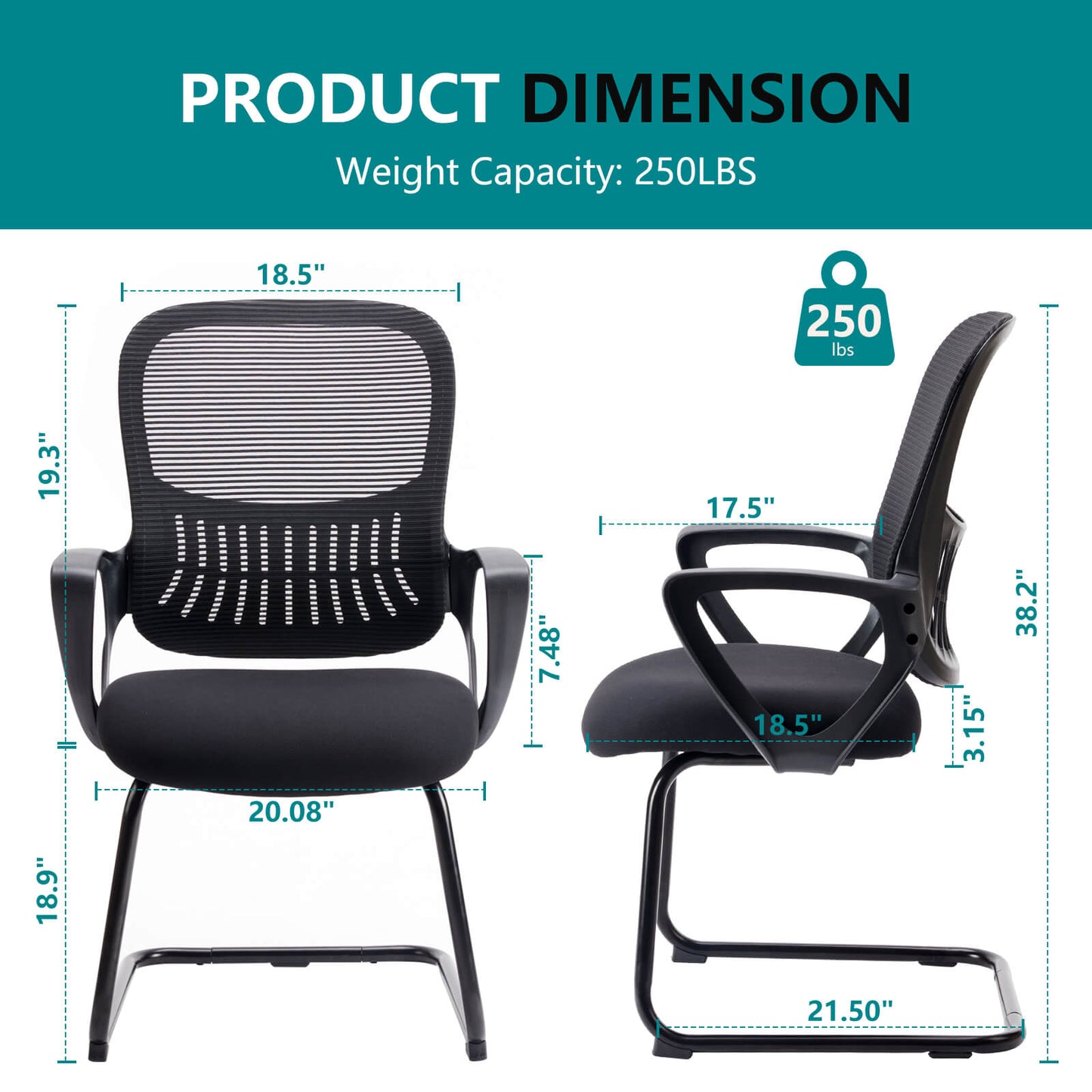 Sweetcrispy Office Chair with Armrests