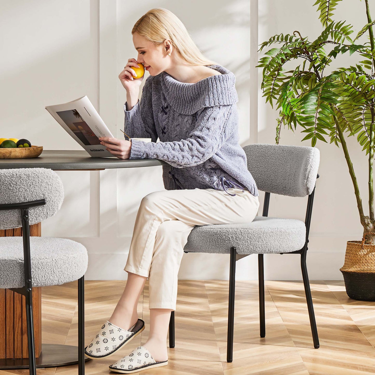 Sweetcrispy Dining Chair Set of 4 Soft Cushions for Dining Room