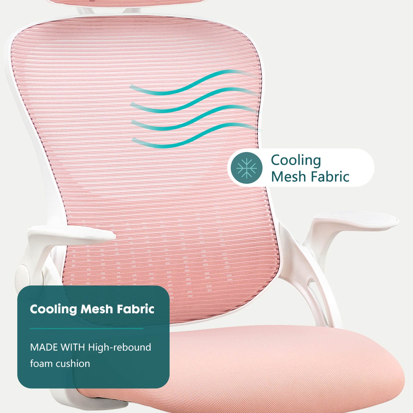 Sweetcrispy Office Chair High Back with Adjustable Headrest for Office