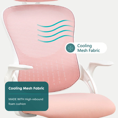Sweetcrispy Office Chair High Back with Adjustable Headrest for Office