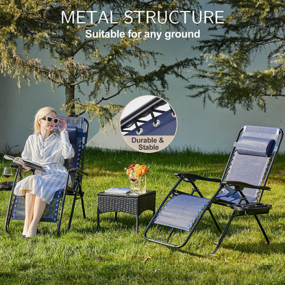 Sweetcrispy Portable Camping Folding Chaise Lounge Chair（Set of 2）