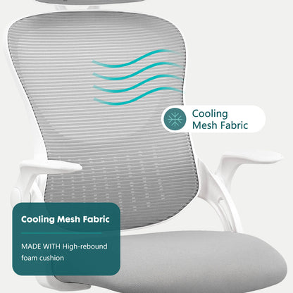 Sweetcrispy Office Chair High Back with Adjustable Headrest for Office