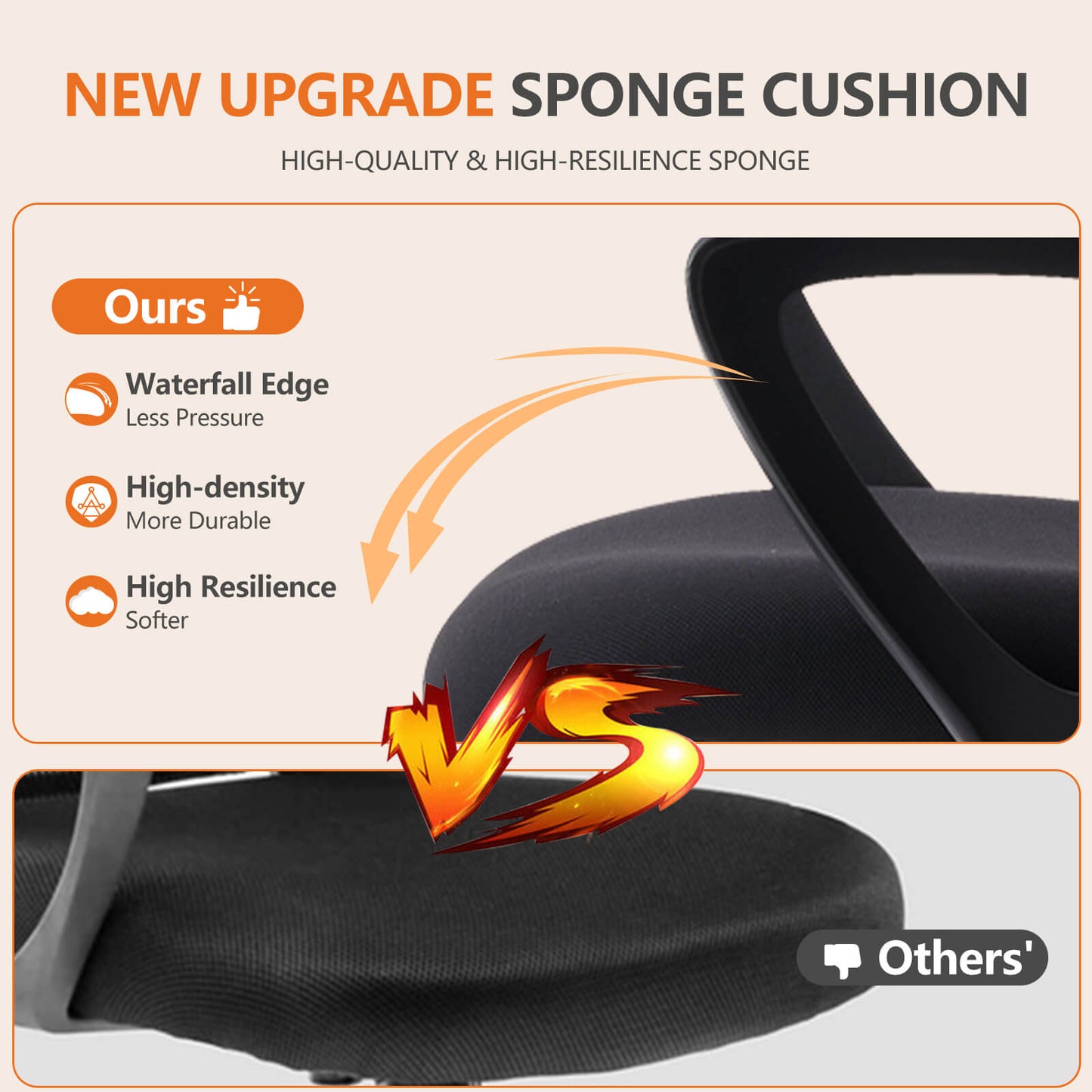 Sweetcrispy Office Chair with Armrests