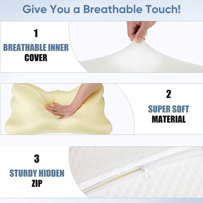 Sweetcrispy Cervical Pillow Memory Foam for Improved Sleep Comfort