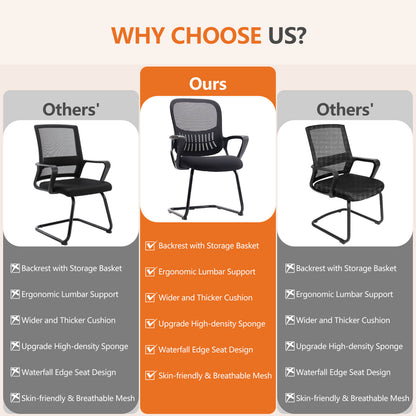 Sweetcrispy Office Chair with Armrests