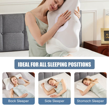 Sweetcrispy Cervical Pillow Memory Foam for Improved Sleep Comfort