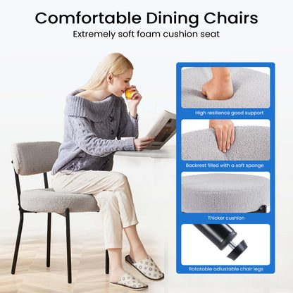 Sweetcrispy Dining Chair Set of 4 Soft Cushions for Dining Room