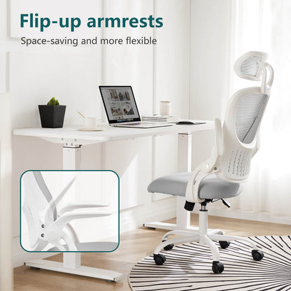 Sweetcrispy Office Chair High Back with Adjustable Headrest for Office