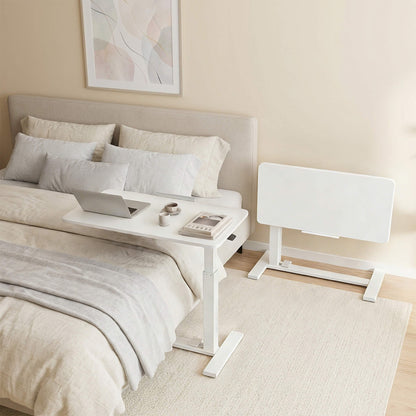 Sweetcrispy Adjustable Standing Desk with Tilting Top, Ideal for Use Next to a Sofa or Bed