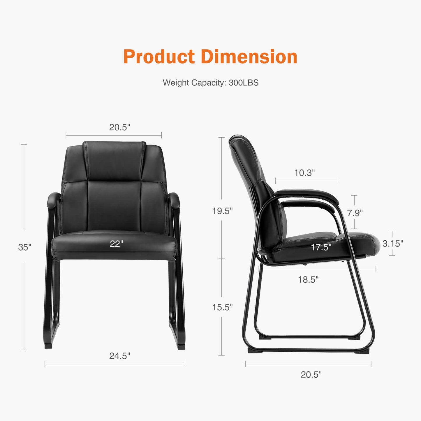 Sweetcrispy Conference Room Guest Chair for Meeting Rooms