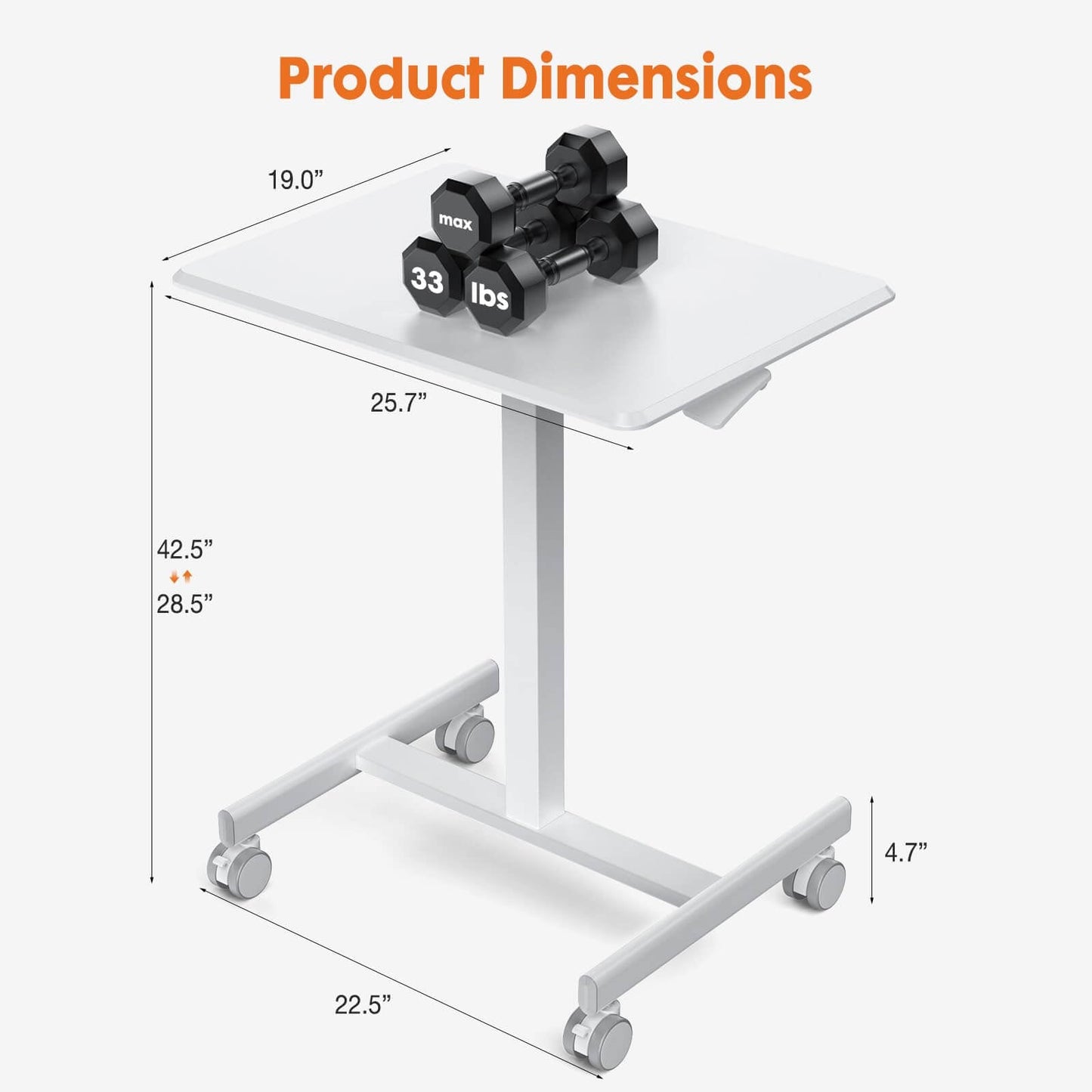 Sweetcrispy Adjustable Laptop Desk Bedside Table for Office