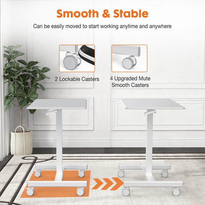 Sweetcrispy Adjustable Laptop Desk Bedside Table for Office
