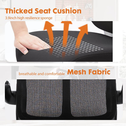 Sweetcrispy Computer Chair Mesh Back for Home Office
