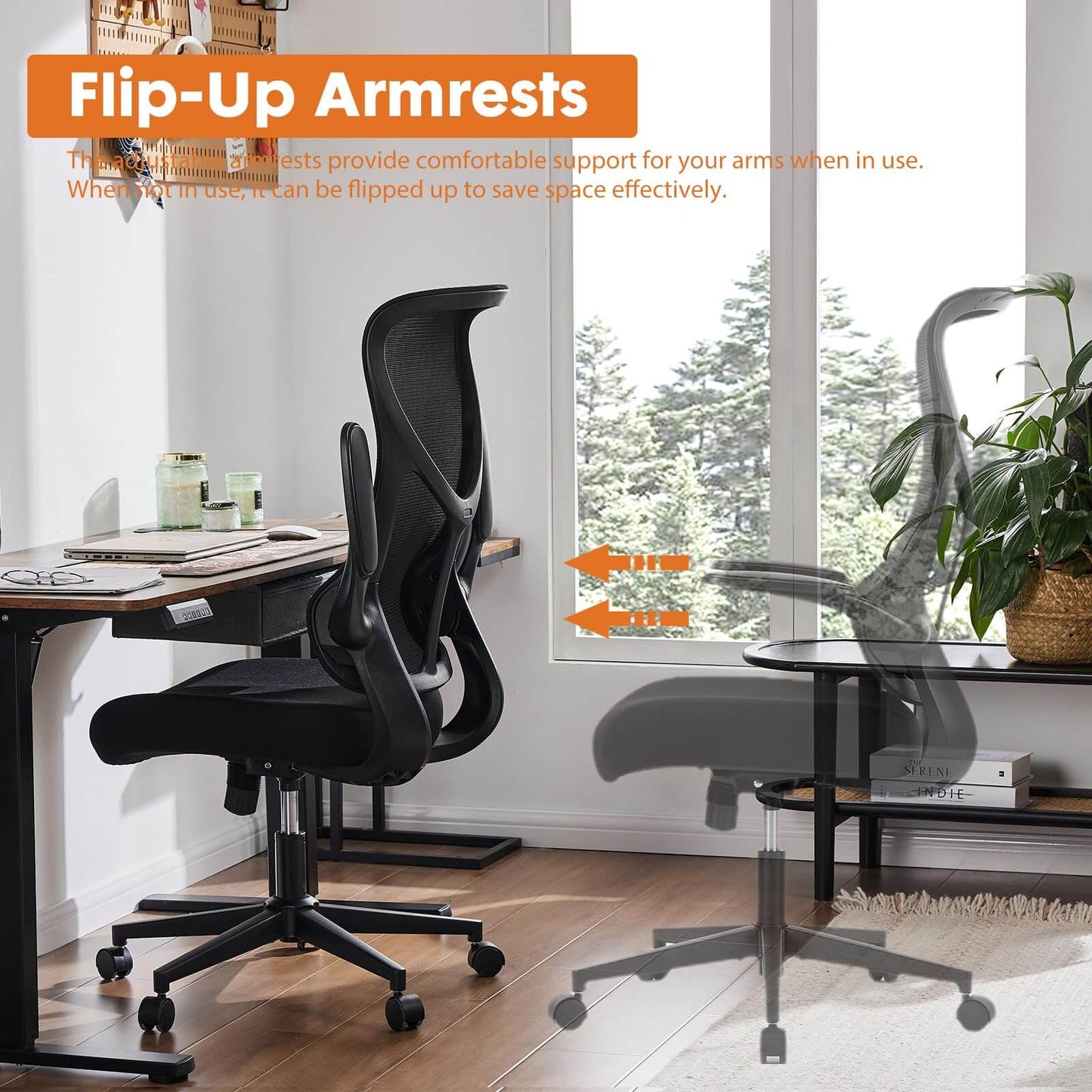 Sweetcrispy Computer Chair Mesh Back for Home Office