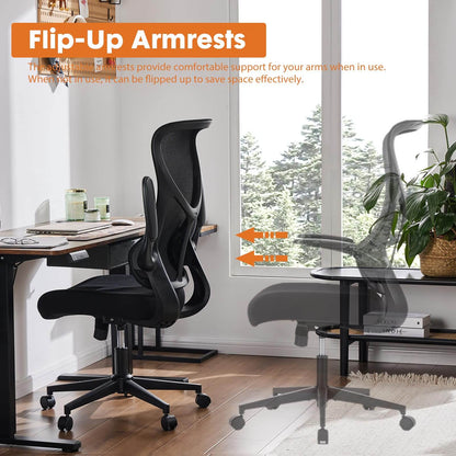 Sweetcrispy Computer Chair Mesh Back for Home Office