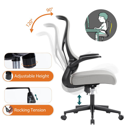 Sweetcrispy Computer Chair Mesh Back for Home Office