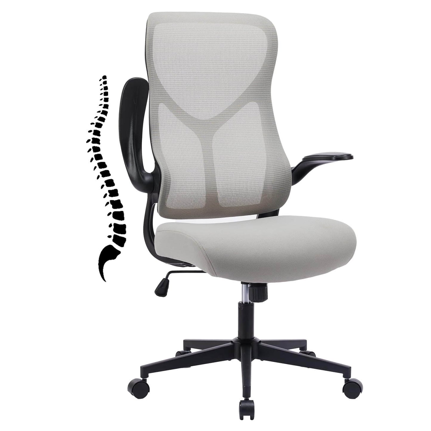 Sweetcrispy Computer Chair Mesh Back for Home Office