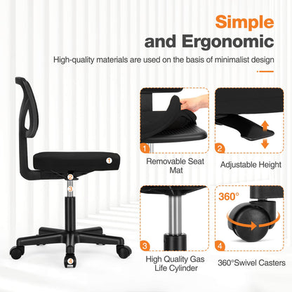 Sweetcrispy Desk Chair with Lumbar Support for Office