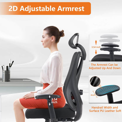 Sweetcrispy Office Chair Tilts 135° for Home and Office