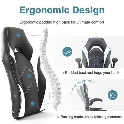 Sweetcrispy Gaming Chair Ergonomic for Bedroom