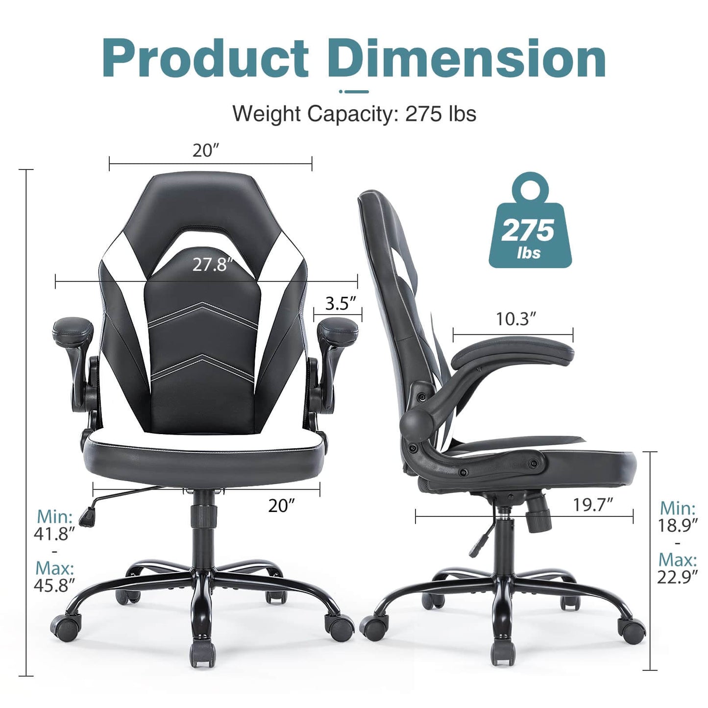 Sweetcrispy Gaming Chair Ergonomic for Bedroom