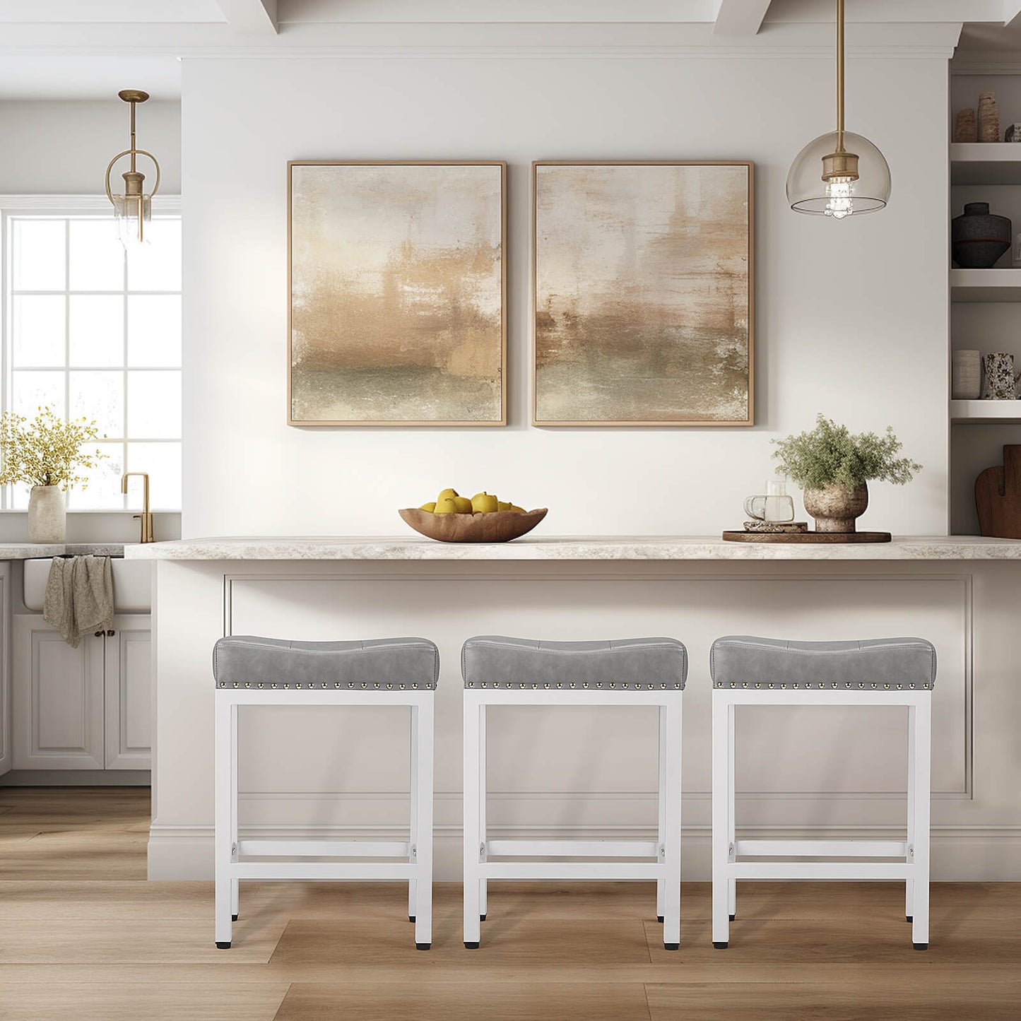 Sweetcrispy Saddle Bar Stool Soft Cushion for Dining Room