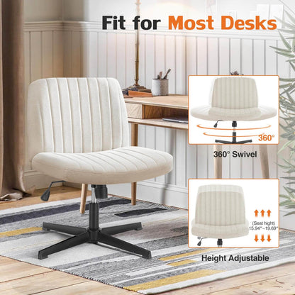 Sweetcrispy Ergonomic Swivel Office Chair with Lumbar Support